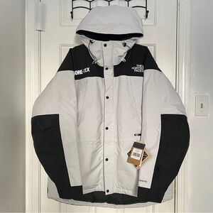 The North Face GORE TEX GTX Mountain Full Zip Hooded Dryvent Jacket White L XL